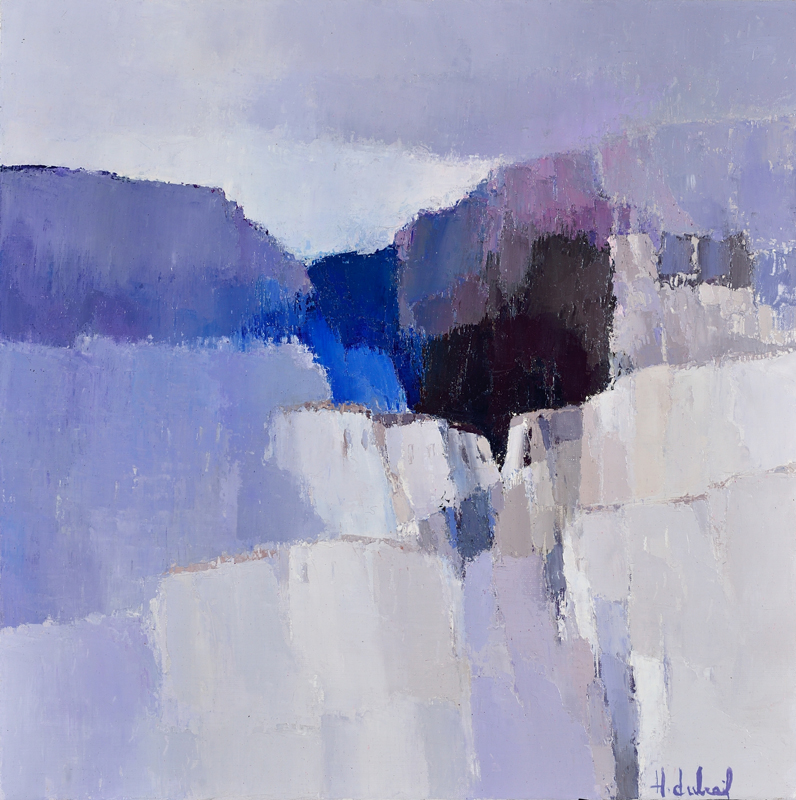Les vieilles maisons dans la combe - Huile sur toile - 60x60cm -2009
