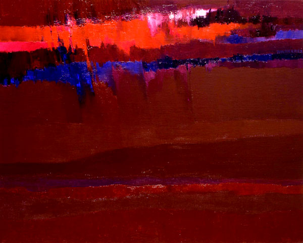 J.L.Hooker and M.Davis End Credits - Huile sur toile - 92 x 79 cm
