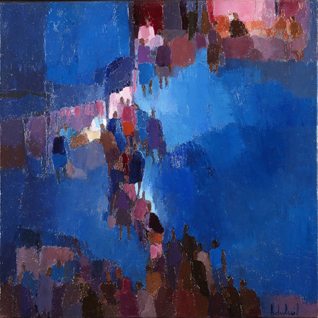 Le Marché du soir - 60x60 cm (2003)