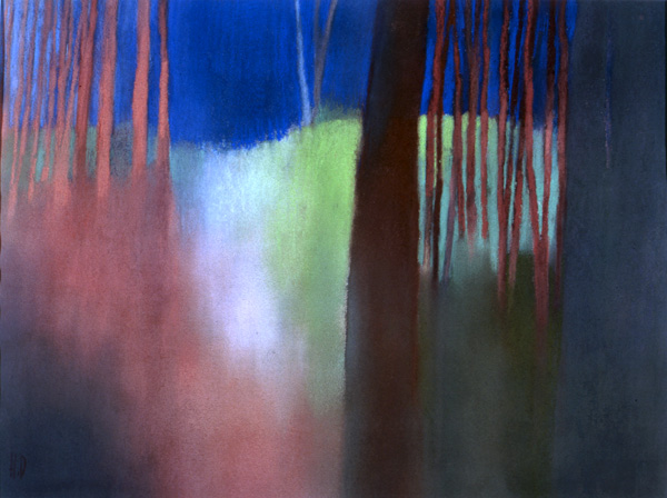 Russie : Rythme des arbres - 60 x 50 cm - 1993