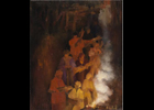 La corvee de bois - Huile sur toile - 65x 54cm -1984