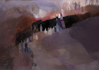 Vers le concert - Huile sur toile - 100 x 65 cm (1999)